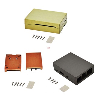 carcasa de cobre de aleación de aluminio para raspberry pi 3 modelo b/b+/pi 2 modelo b/b+/pi 2 modelo b/b+ accesorios