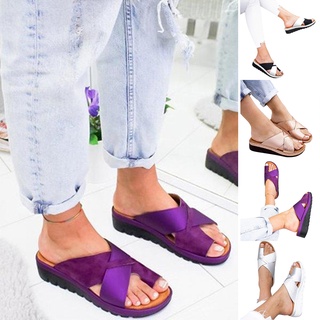 🅕🅜 Fashion Women Sandals Platform Flops Shoes Open Toe Beach Slippers