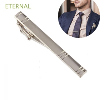 eternal moda corbata pines aleación plata corbata clips barra hombres metal simple cierre