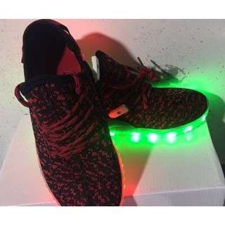 * KT Unisex LED luminoso zapatos intermitente USB recargable cordones amantes zapatos