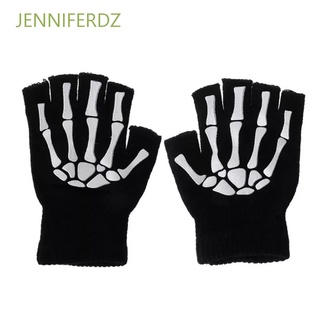 Jenniferdz guantes de bicicleta duraderos transpirables suaves protectores de ciclismo equipo de ciclismo medio dedo al aire libre MTB esqueleto 1 par de guantes de equitación/Multicolor