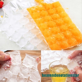 XBBJ 10Pcs Disposable Transparent 28 Grids Ice Cube Bags Fridge Freezer Homemade Ice XMME (1)