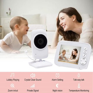 Inalámbrico 3.2 pulgadas Digital Color LCD bebé Monitor cámara visión nocturna Audio vídeo (1)