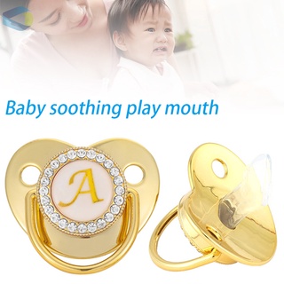 Chupón De silicón Para bebé con clip De tela con clip De nombre De letra dentición Soothie 2 agujeros De aire Para agregar seguridad