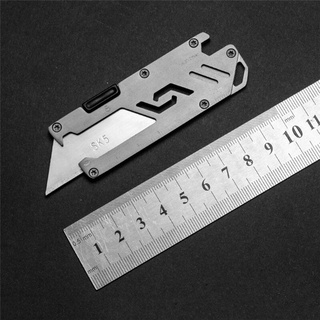 EDC Mini cuchillo desmontable portátil de corte de papel multifunción Mini cuchillos de latón bolsillo llavero plegable cuchillo (5)