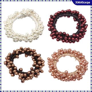[xmafxxqe] Hair Rope,Pearls Beads Hair Band Hair Headband Ponytail Holders, Hair Accessories for Girl Women