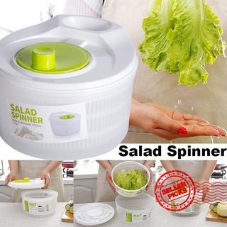 plástico grande ensalada spinner hoja secador de lechuga verduras agua hierba vestidor escurridor k8h9