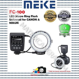 (Flash) MEIKE FC100 FC-100 LED Macro anillo Flash Universal para Canon Nikon, etc.