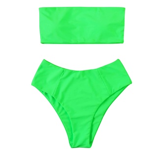 conjunto de bikini sexy de color sólido bralette/tops/traje de baño de dos piezas (7)