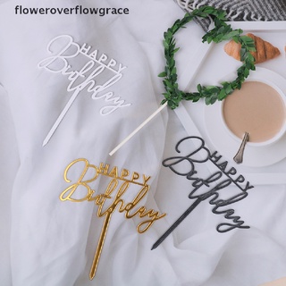 floweroverflowgrace new happy birthday cake topper hojas verdes forma de amor decoración de tartas suministros ffg