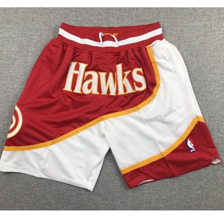 NBA Shorts Atlanta Hawks Sports Shorts red Pocket version