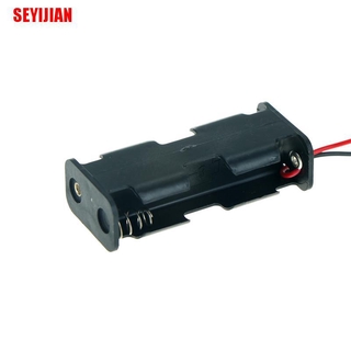 [Sey] 1 pza soporte De Plástico negro con cable Para baterías Aa 2 X