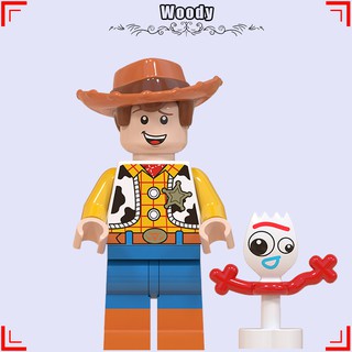 Compatible con Lego MiniFigures Toy Story 4 Woody Jessie Buzz Lightyear Alien bloques de construcción niños juguetes de dibujos animados películas lindo Legoing