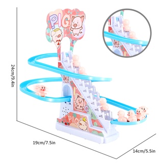 Slide Toy Set Con Luces Y Música Escalera Escalada Patitos Conjunto Automático Pato Montaña Rusa Juguete Para Niños De 3 + (9)