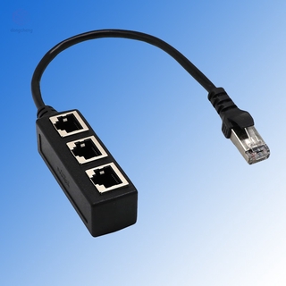 RJ45 Y Divisor Adaptador De 1 A 3 Puertos Ethernet Interruptor Cable Para CAT 5/6 LAN Socket (1)
