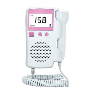 Pocket Fetal Doppler Baby Heart Beat Rate Monitor FHR LCD Probe