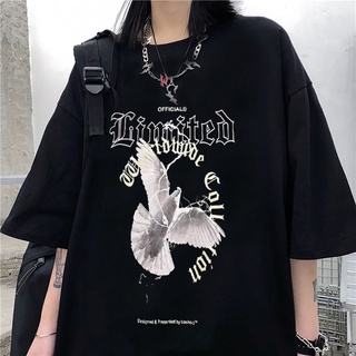 Verano Goth mujer camiseta estética suelta mujeres T-shirt Punk oscuro Grunge Streetwear señoras gótico Top camisetas Harajuku ropa y2k