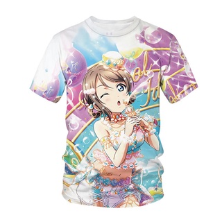 Love Live T-Shirt Anime estilo hombres mujeres Streetwear Kawaii chica impresión 3D camiseta Casual moda camisetas Tops Hip Hop ropa Unisex