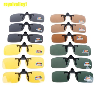 royalvalley1 Clip-on Polarized Day Night Vision Flip-up Lens Driving Glasses Sunglasses JSA (1)