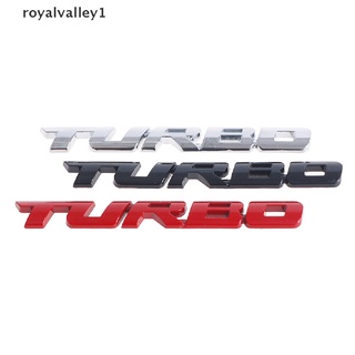 royalvalley1 3d metal letra turbo coche motocicleta emblema insignia pegatina decoración lateral mx