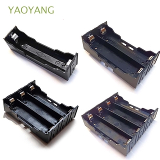 yaoyang diy baterías cajas de almacenamiento de batería contenedor de baterías caja de batería abs 1 2 3 4 ranura para 18650 batería caja de almacenamiento de alta calidad banco de energía casos titular de la batería