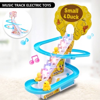 Slide Toy Set Con Luces Y Música Escalera Escalada Patitos Conjunto Automático Pato Montaña Rusa Juguete Para Niños De 3 + (2)
