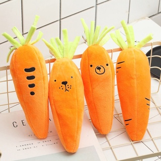 yzz Carrot Shaped Pencil Case Cartoon Plush Stationery Bag Large Capacity (9)