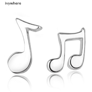 ivywhere lindo pendientes de plata de ley 925 asimetría musical con forma de nota musical regalo artístico mx