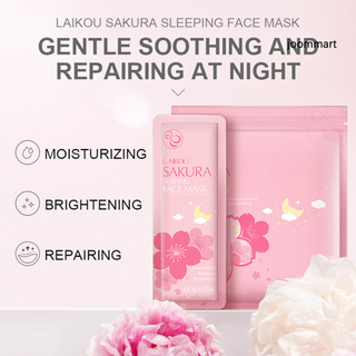 [JM]15Pcs Sakura hidratante hidratante antiarrugas cuidado de la piel dormir mascarilla (2)