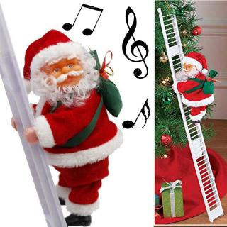 Escalera de escalada eléctrica Santa Claus Musical fiesta de navidad colgante decoración juguete (1)