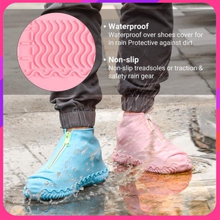 [7.29] fundas impermeables para zapatos de lluvia, reutilizables, plegables, antideslizantes, con cremallera