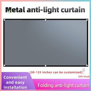 prometion pantalla de proyección de metal plegable a prueba de luz fácil de plegar anti-luz 3d proyección de alta definición pantalla duradera