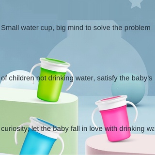 360°Magia a prueba de fugas de bebida taza de niños niños taza de agua bebé entrenamiento pico de pato taza de paja aislante paja
