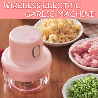 Inalámbrico Mini eléctrico de ajo puré de alimentos trituradora cortador picador herramientas de cocina inoxidable hogar licuadora procesador (1)