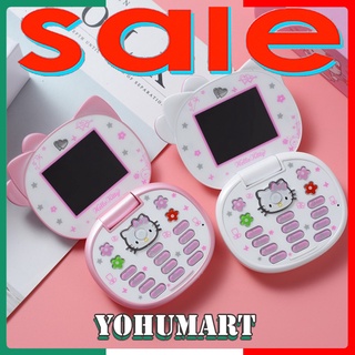 yohumart K688 Teléfono Celular Multifuncional Doble Tarjeta Dual En Espera Adorable De Dibujos Animados Hello-Kitty Niños Teclado Para Niñas
