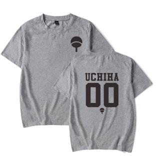 verano nueva marca naruto uchiha uzumaki hatake clan logo impresión manga corta camiseta multi color harajuku tops camisetas unisex camisas (9)