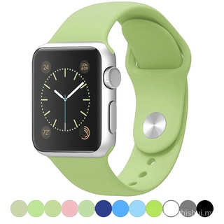 🙌 Correa de silicona para apple Watch band 44 mm 40 mm 38 mm 42 mm correa de goma smartwatch correa de reloj pulsera iWatch 1 2 3 4 5 se 6 m6Lr
