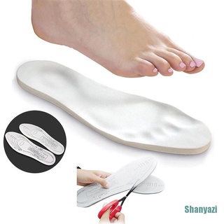 [shanyazi] 1 par de plantillas unisex de espuma viscoelástica entrenador cuidado de los pies comodidad alivio del dolor