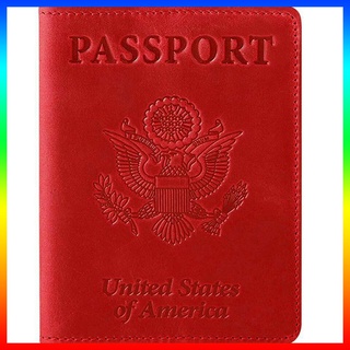 [CCC]cuero Rfid bloqueo de pasaporte cubierta de documentos de viaje pasaporte titular (9)