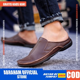 Abrhm Slop zapatillas de los hombres zapatillas de los hombres zapatillas zapatos de los hombres sandalias de los hombres/hombres de cuero genuino diapositivas hoy
