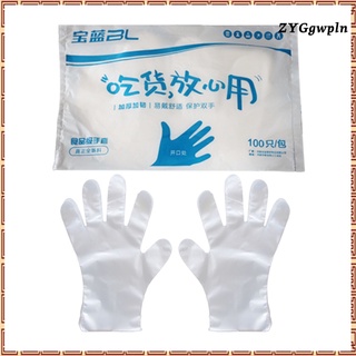 100 guantes desechables al por mayor PE guantes de mano transparentes