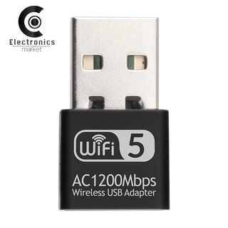 2.4ghz/5.8ghz usb inalámbrico/wifi ac adaptador de doble banda 1200mbps tarjeta de red usb2.0 adaptador wi-fi soporte 802.11b