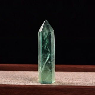 Natural Verde Fluorita Cuarzo Cristal Punto Único Terminado Varita Curativa shbarbieHao