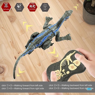 control remoto dinosaurio juguetes para niños niño niña rc dinosaurio caminar robot juguete 2.4ghz simulación de sonido y luz juguetes (5)