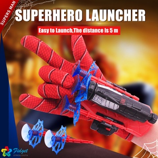 Vengadores Spider Man Juguetes PVC Spiderman Guante Lanzador Conjunto De Proyección Reloj Para Niños Cosplay Regalo