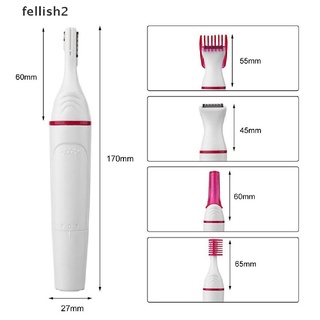 [fellish2] 5 en 1 impermeable trimmer mujer húmedo seco afeitadora depiladora recargable clipper mf (9)
