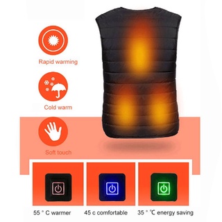 Chaleco calentado Unisex de carga USB/chaquetas acolchadas/calentamiento inteligente/chaleco con capucha (2)