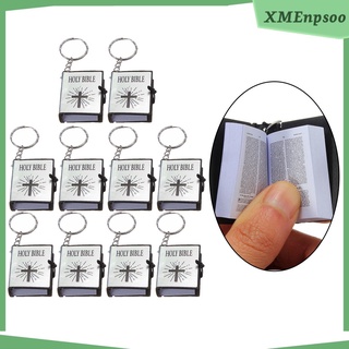 [xmenpsoo] mini libro de la biblia llavero religioso cristiano llavero bolso titular de la llave de navidad llavero accesorios regalos para mujeres