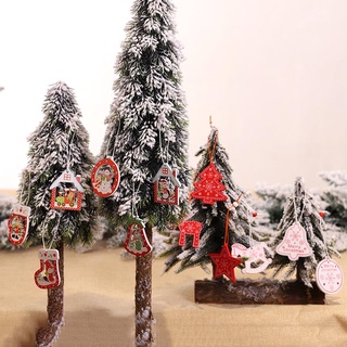 Aos decoraciones de navidad creativo árbol de navidad cinco puntas estrella color madera colgante caja de navidad copo de nieve colgante de madera