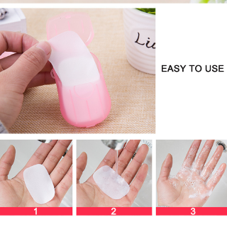 【Stock】 20 Pcs / Box Travel Disposable Soap Tablets In Portable Soap Paper Box Hand Washing Travel Tablets Carry Paper (1)